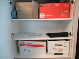 CONTENTS OF CABINET - ASSORTED OFFICE SUPPLIES