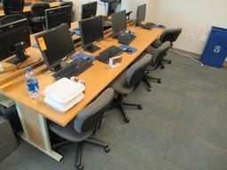 (4) DESKS & CHAIRS