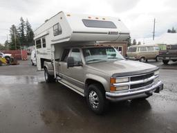 1998 CHEVROLET 3500 CREW CAB PICK UP & 1999 LANCE 1110 CAMPER PACKAGE