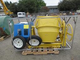 CM125 9 CUBIC FT CAPACITY CEMENT MIXER W/ GAS POWERED 389 CC ENGINE