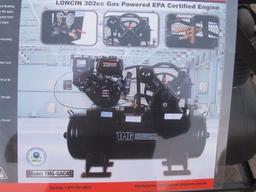 TMG INDUSTRIAL TMG-GAC40 40 GALLON 2 STAGE AIR COMPRESSOR W/ LONCIN 9 HP GAS ENGINE (UNUSED)