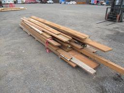 PALLET OF ASSORTED SIZE & LENGTH PRESSURE TREATED WOOD BEAMS & BOARDS