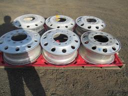 (6) 8.25 X 22.5 ALUMINUM HUB PILOT WHEELS