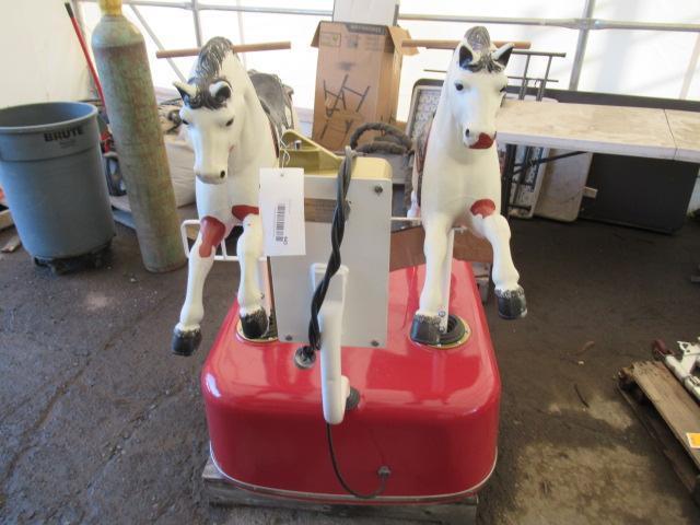 MEROCCO DUAL HORSE COIN OPERATED KIDDIE RIDE