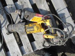 MILWAUKEE HEAVY DUTY ROTO HAMMER & CORDLESS DEWALT SAWZALL, *NO BATTERY OR CHARGER