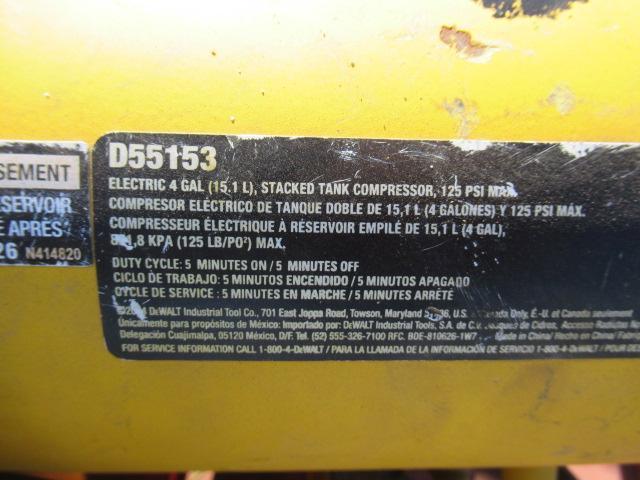 DEWALT D55153 ELECTRIC 4 CYL AIR COMPRESSOR