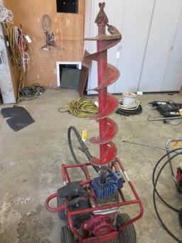 GAS POWERED PORTABLE AUGER W/ 7'' AUGER