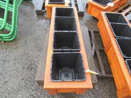 4 COMPARTMENT CEDAR PLANTER BOX