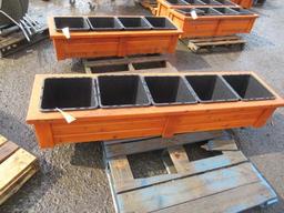 5 COMPARTMENT CEDAR PLANTER BOX