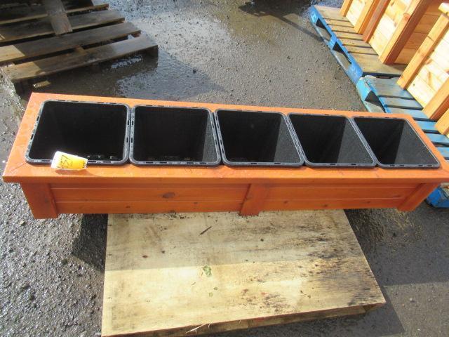 5 COMPARTMENT CEDAR PLANTER BOX