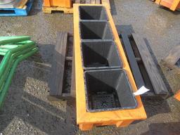 4 COMPARTMENT CEDAR PLANTER BOX