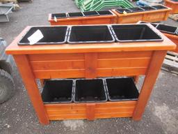 2-TIER 6 COMPARTMENT CEDAR PLANTER BOX