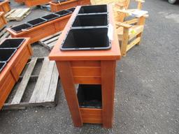 2-TIER 6 COMPARTMENT CEDAR PLANTER BOX