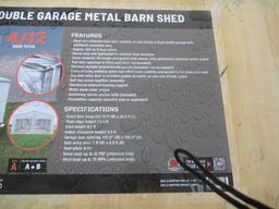 TMG-MS2533 25' X 33' DOUBLE GARAGE METAL SHED