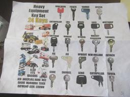 (24) HEAVY EQUIPMENT KEY SET