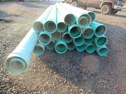 APPROX (21) 13' HERITAGE PLASTICS 6'' DR35 PVC SEWER PIPES