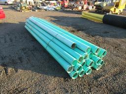 APPROX (21) 13' HERITAGE PLASTICS 6'' DR35 PVC SEWER PIPES