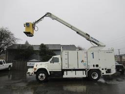 1998 FORD F-700 AIRPLANE DE-ICING BUCKET TRUCK