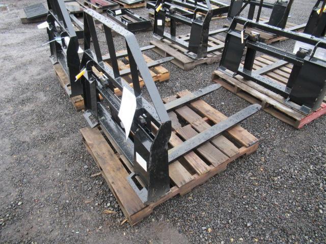 2022 MOWER KING SKIDSTEER FORK ATTACHMENT W/ 4'' X 48'' FORKS (UNUSED)