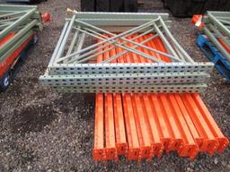 PALLET RACKING - (5) 4' UPRIGHTS & (12) 8' CROSSARMS