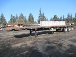 1998 UTILITY 48' X 102" FLATBED TRAILER W/ FORKLIFT CARRIER