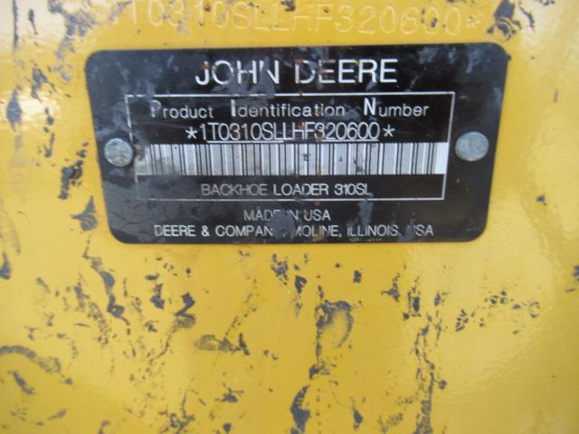 2017 JOHN DEERE 310 SL 4X4 BACKHOE LOADER