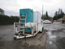 2001 BUZ'S EQUIPMENT CRW160 LANDSCAPING TRAILER W/ PORT-O-POTTIE