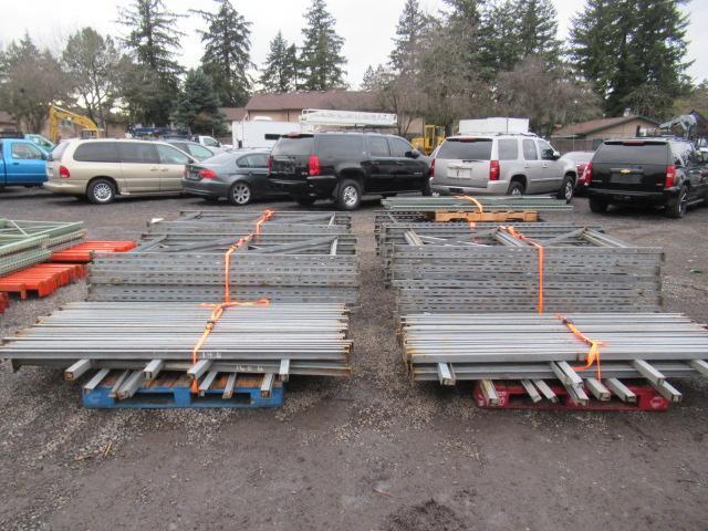 METAL RACKING - APPROX (43) 7 1/2' UPRIGHTS & APPROX (131) 7' CROSSARMS