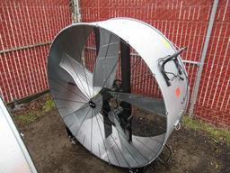 60'' UTILITECH INDUSTRIAL DRUM FAN, HIGH VELOCITY BELT DRIVE FAN