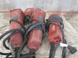 (3) ASSORTED HILTI ANGLE GRINDERS