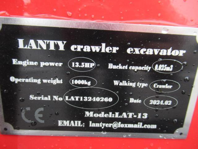 2024 LANTY LAT-13 MINI EXCAVATOR (UNUSED)