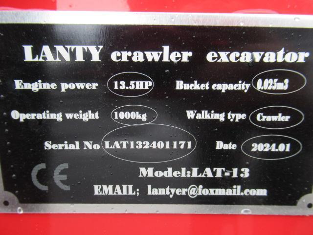 2024 LANTY LAT-13 MINI EXCAVATOR (UNUSED)