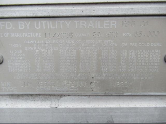 2007 53' UTILITY 4000 D-X TANDEM AXLE DRY VAN TRAILER
