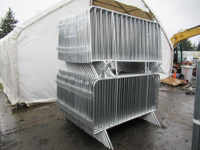 (80) PIECES OF 2024 7' X 4' GALVANIZED CROWD MANAGEMENT FENCING (UNUSED)