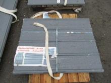 (30) 4' X 3' GRAY METAL ROOF PANELS (UNUSED)