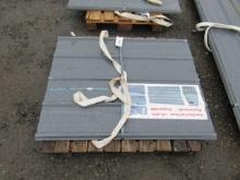 (30) 4' X 3' GRAY METAL ROOF PANELS (UNUSED)