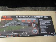 2024 TMG-MSC2020 20' X 20' METAL GARAGE CARPORT SHED (UNUSED)