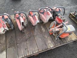 (9) ASSORTED GAS POWERED CUTOFF SAWS, *HILTI & HUSQVARNA SERIES SOLD AS PARTS ONLY CONDITION