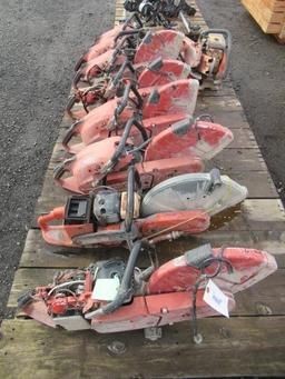 (9) ASSORTED GAS POWERED CUTOFF SAWS, *HILTI & HUSQVARNA SERIES SOLD AS PARTS ONLY CONDITION