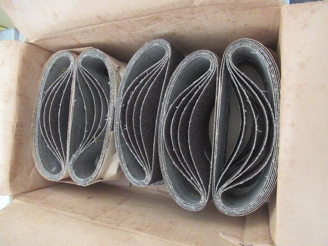 (2) BOXES OF ASSORTED 3'' X 24'' FINE/COARSE SANDING BELTS (UNUSED)