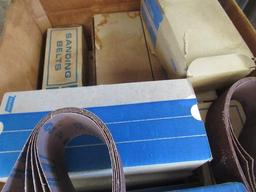 APPROX (18) BOXES OF ASSORTED 4" X 24" NORTON SANDING BELTS (UNUSED)