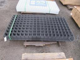 (40) 6' X 3' MESH PATTERNED BLACK METAL RAIL PANELS (UNUSED)