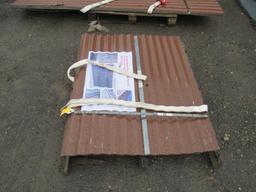 (30) 4' X 3' BROWN METAL ROOF/WALL PANELS (UNUSED)