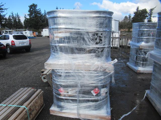 (8) 55GAL HEAVY DUTY STEEL DRUMS W/ LIDS