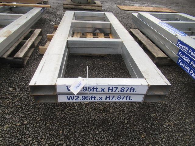 (2) 94.5'' X 36'' METAL FORKLIFT PALLETS