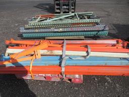 PALLET RACKING - (6) 8' UPRIGHTS, (3) 6' UPRIGHTS, & APPROX (26) ASSORTED CROSS ARMS