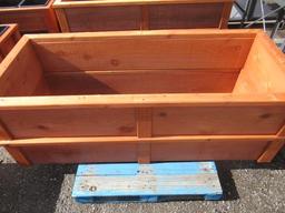 (2) 74'' X 32'' CEDAR PLANTER BEDS (UNUSED)