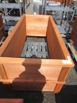 (2) 74'' X 32'' CEDAR PLANTER BEDS (UNUSED)