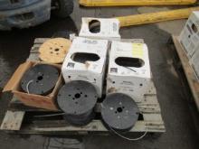 (3) REELS OF C6 ELECTRICAL CABLES & (5) REELS OF ASSORTED CABLES/WIRES