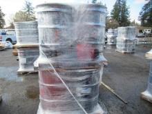 (8) 55GAL HEAVY DUTY STEEL DRUMS W/ LIDS